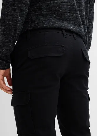 Strečově cargo termokalhoty Regular Fit, Straight • černá • bonprix obchod