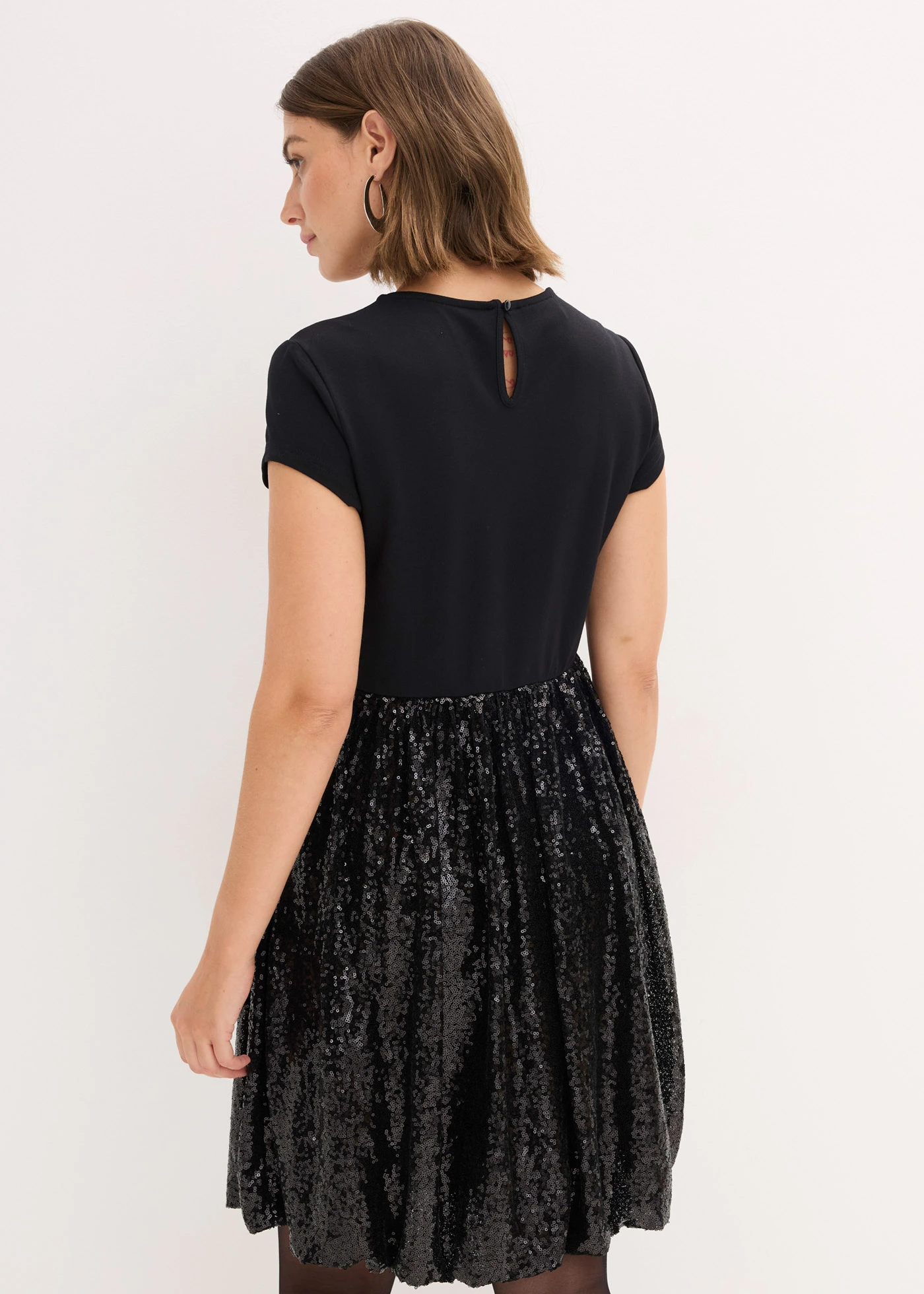 Jersey jurk in een viscosemix • zwart • bonprix online shop