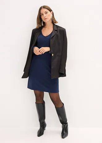 Jersey jurk, Kleur: donkerblauw