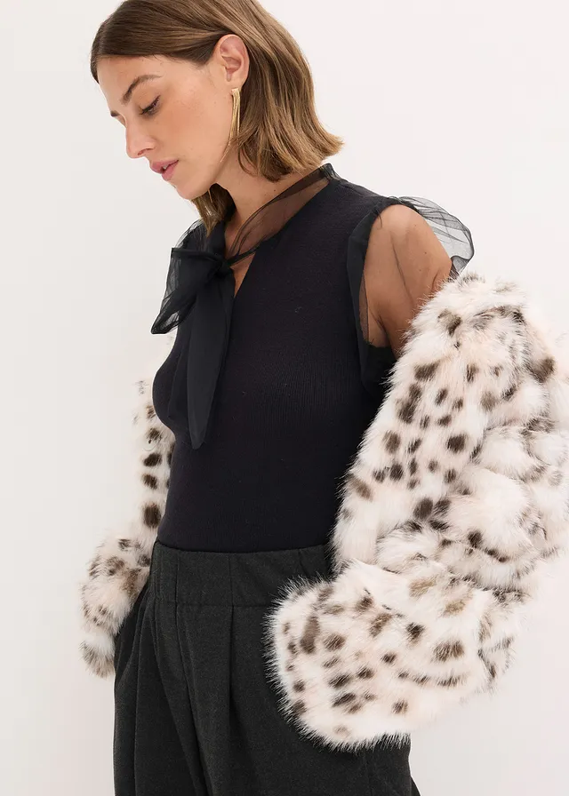 Imitatie bontjas • crème animal print • product-page.page-title-suffix