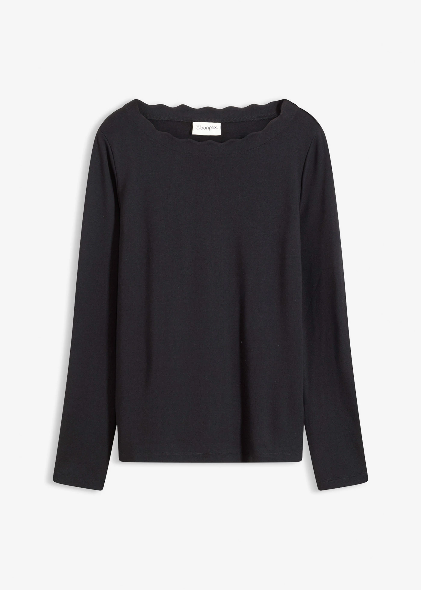 Shirt met golfranden van Punto di Roma • zwart • bonprix online shop