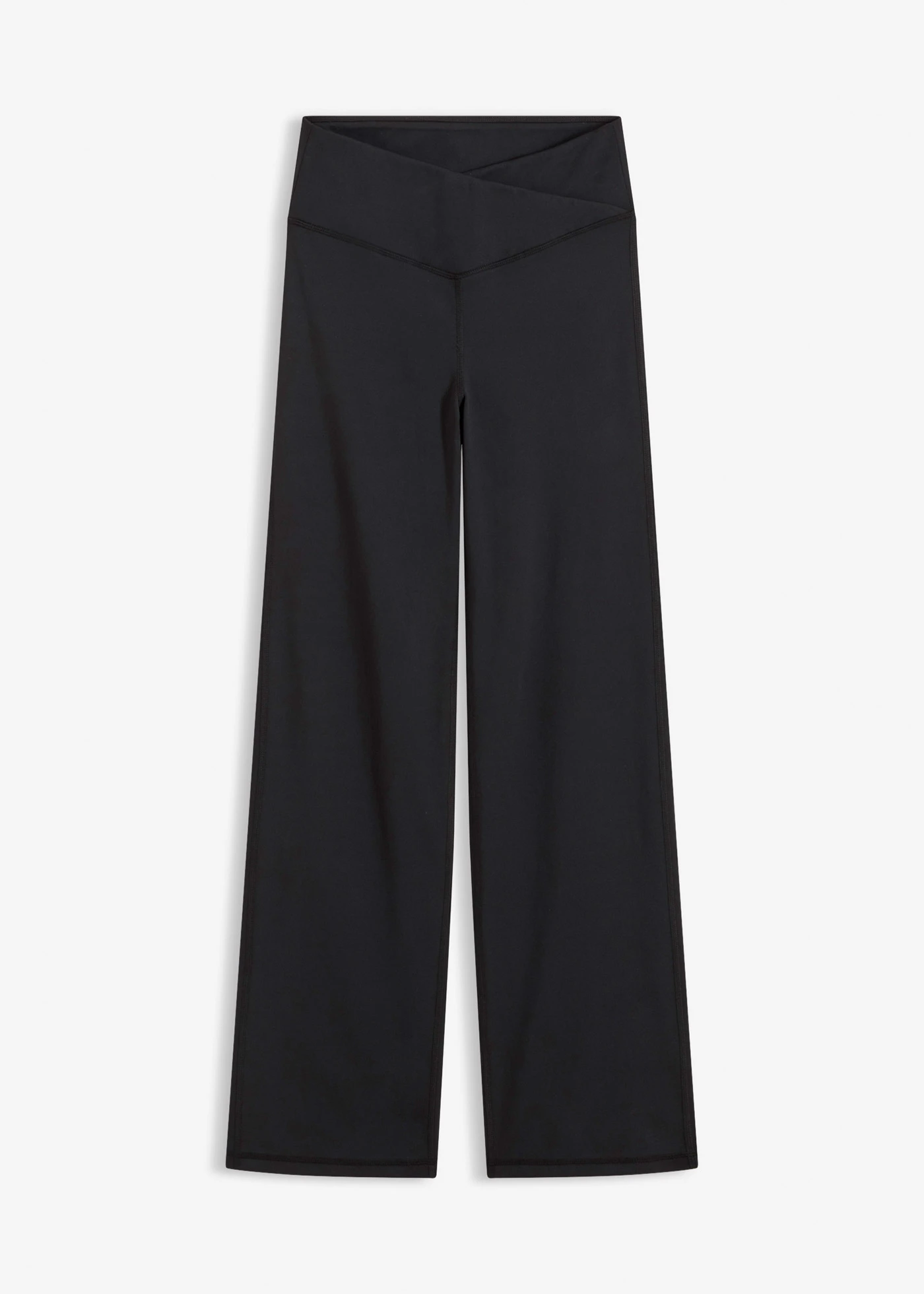 Thermo sportbroek van zacht materiaal met rechte pijpen • zwart • bonprix online shop