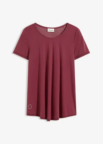 T-shirt technique ultra-doux avec empiècement mesh, séchage rapide • bordeaux • Boutique bonprix