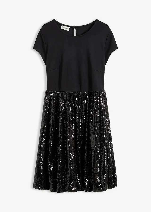 Robe en jersey, viscose majoritaire • noir • Boutique bonprix