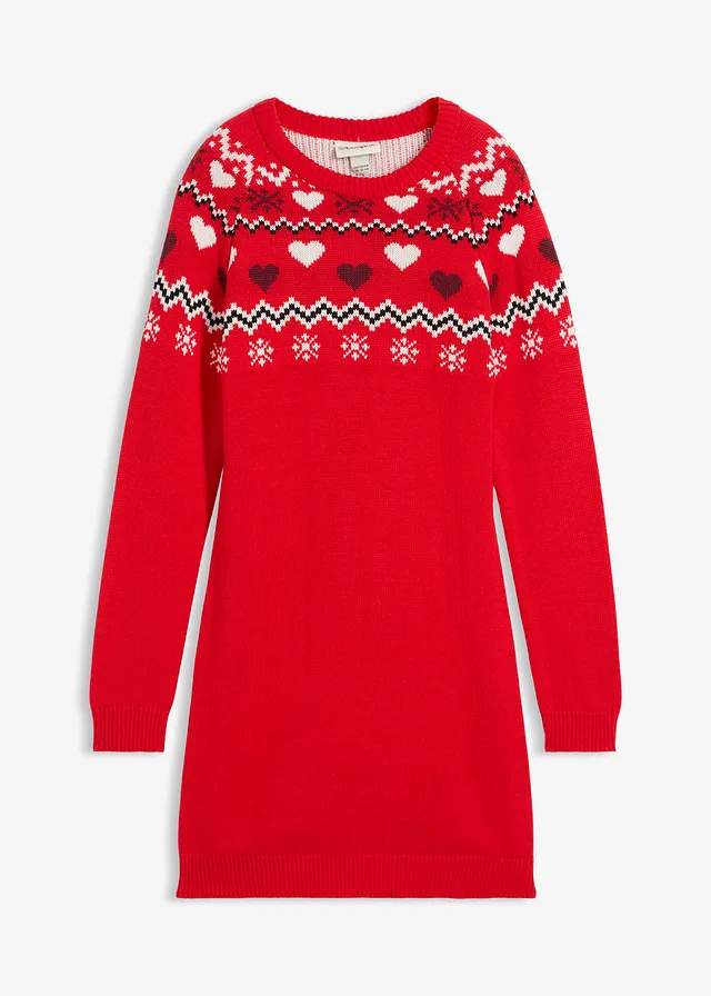 Rochie tricotată fete cu model norvegian