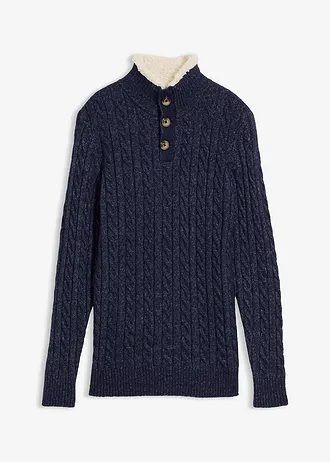 Svetr troyer • tmavě modrý melír • bonprix obchod