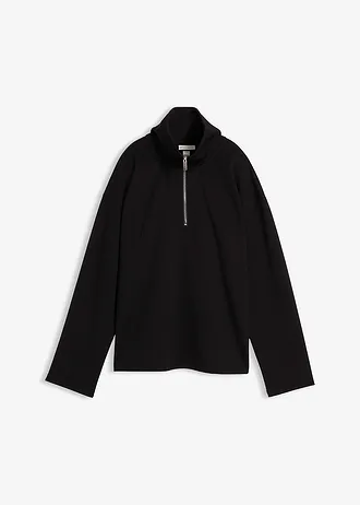 Pulover troyer din material cu viscoză • negru • magazin bonprix