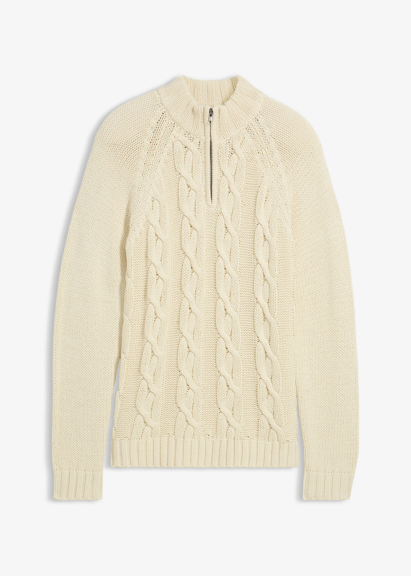 Pull camionneur doux en grosse maille à motif torsadé • naturel • Boutique bonprix