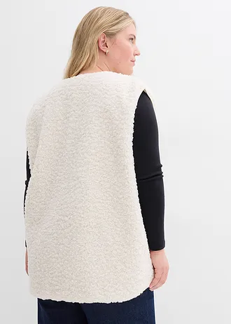 Fleece bodywarmer, Kleur: parelwit