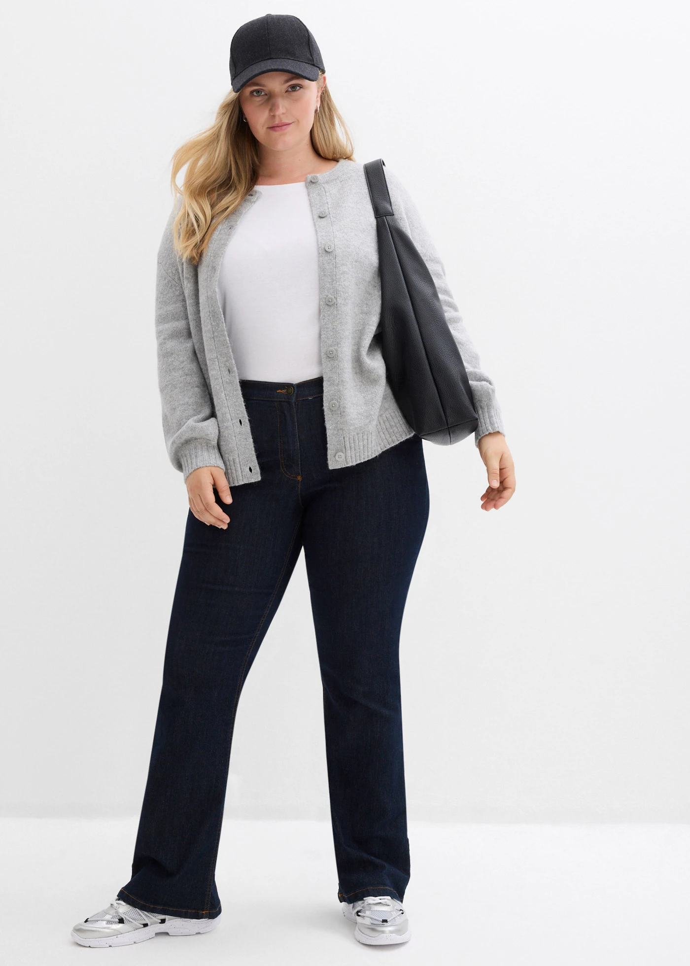 Gilet en maille • gris clair chiné plus size • Boutique bonprix