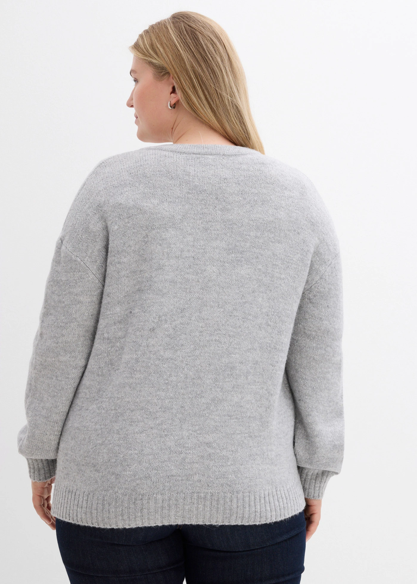 Gilet en maille • gris clair chiné plus size • Boutique bonprix