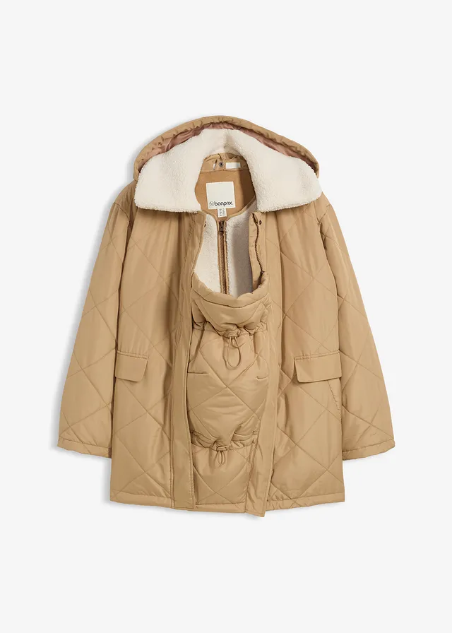 6-in-1 zwangerschaps- en babyvest met afneembaar gilet, Kleur: mat camel