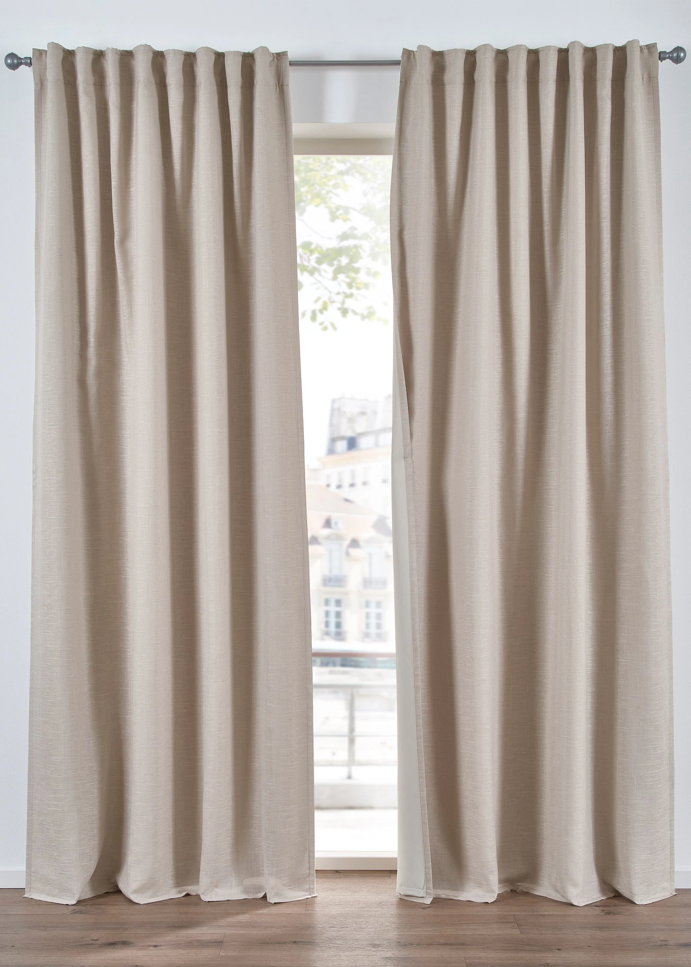 Rideau obscurcissant double épaisseur, devant texturé (1 pce) • beige • Boutique bonprix