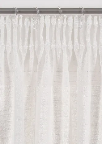 Függöny struktúrával, extra hosszú változatban is (1 db) • fehér • bonprix áruház