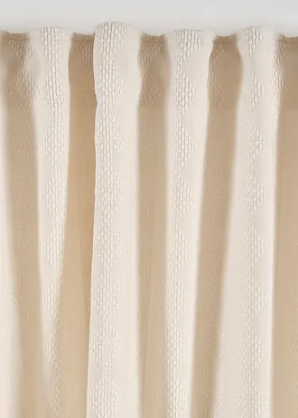 Ondoorzichtig gordijn van zacht chenille (1 stuk) • crème • bonprix online shop