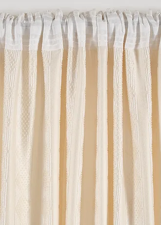 Rideau opaque en velours chenille doux (1 pce) • crème • Boutique bonprix