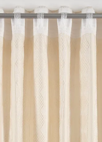 Rideau opaque en velours chenille doux (1 pce) • crème • Boutique bonprix