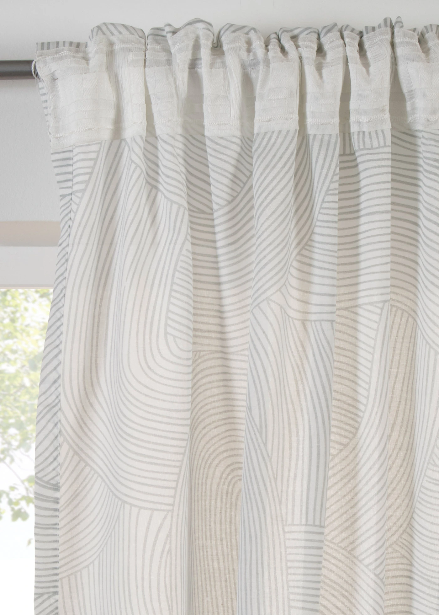 Voilage (1 pce) • blanc-gris • Boutique bonprix