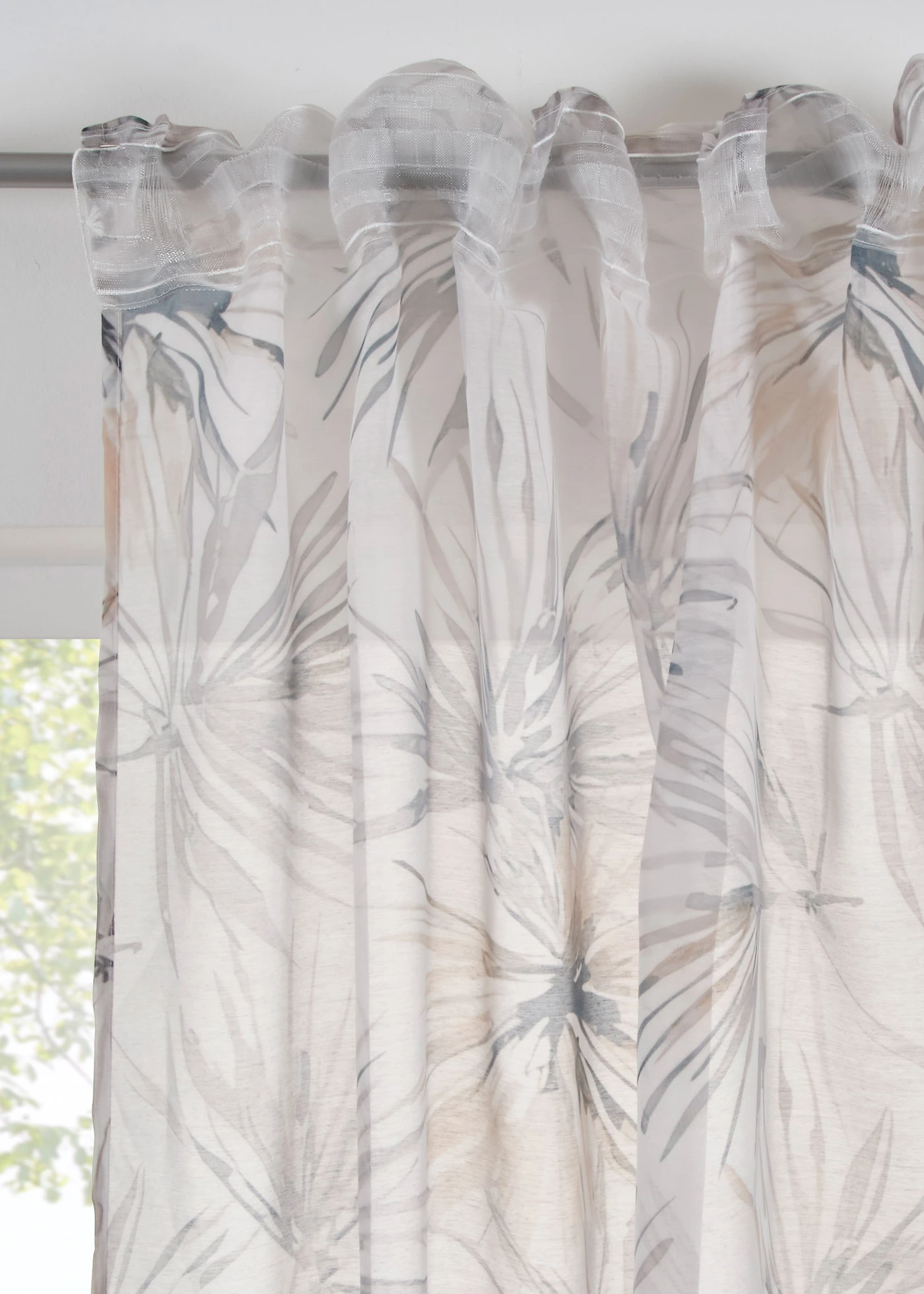 Mintás függöny (1 db) • krém-barna • bonprix áruház