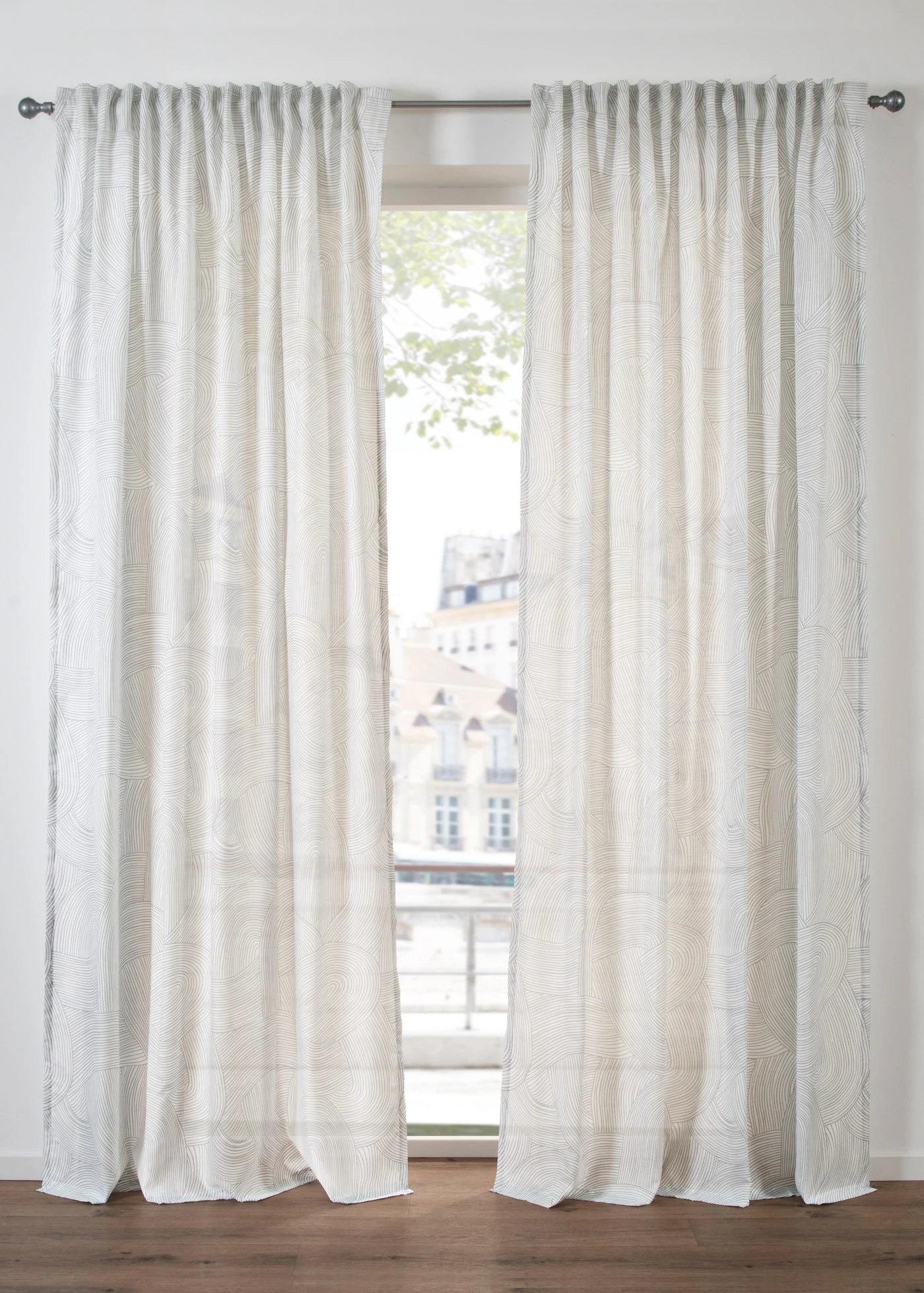 Voilage (1 pce) • blanc-gris • Boutique bonprix