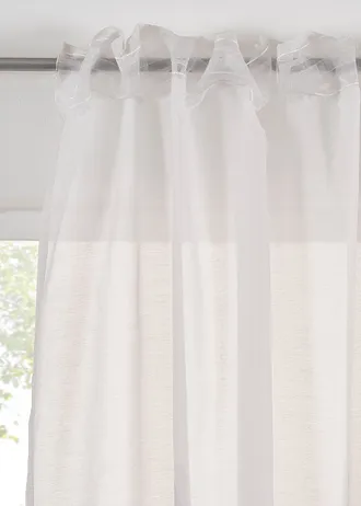 Voilage à imprimé (1 pce) • blanc-taupe • Boutique bonprix