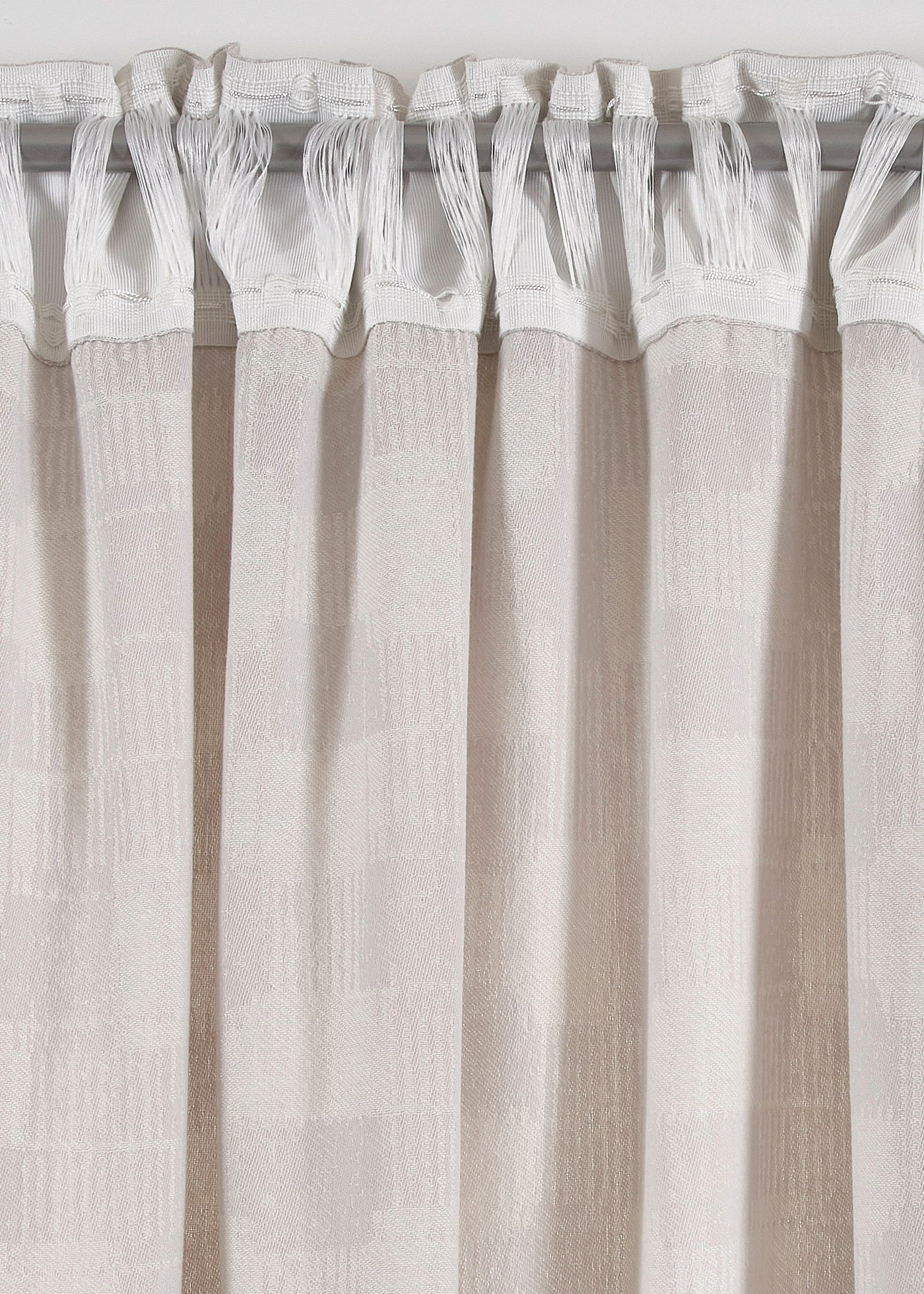 Zasłona żakardowa z bawełny organicznej (1 szt.) • jasnoszary • sklep bonprix