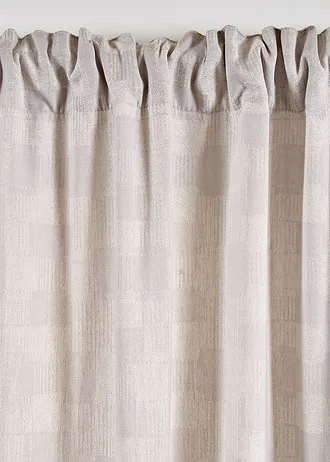 Rideau en coton tissé jacquard (1 pce) • gris clair • Boutique bonprix
