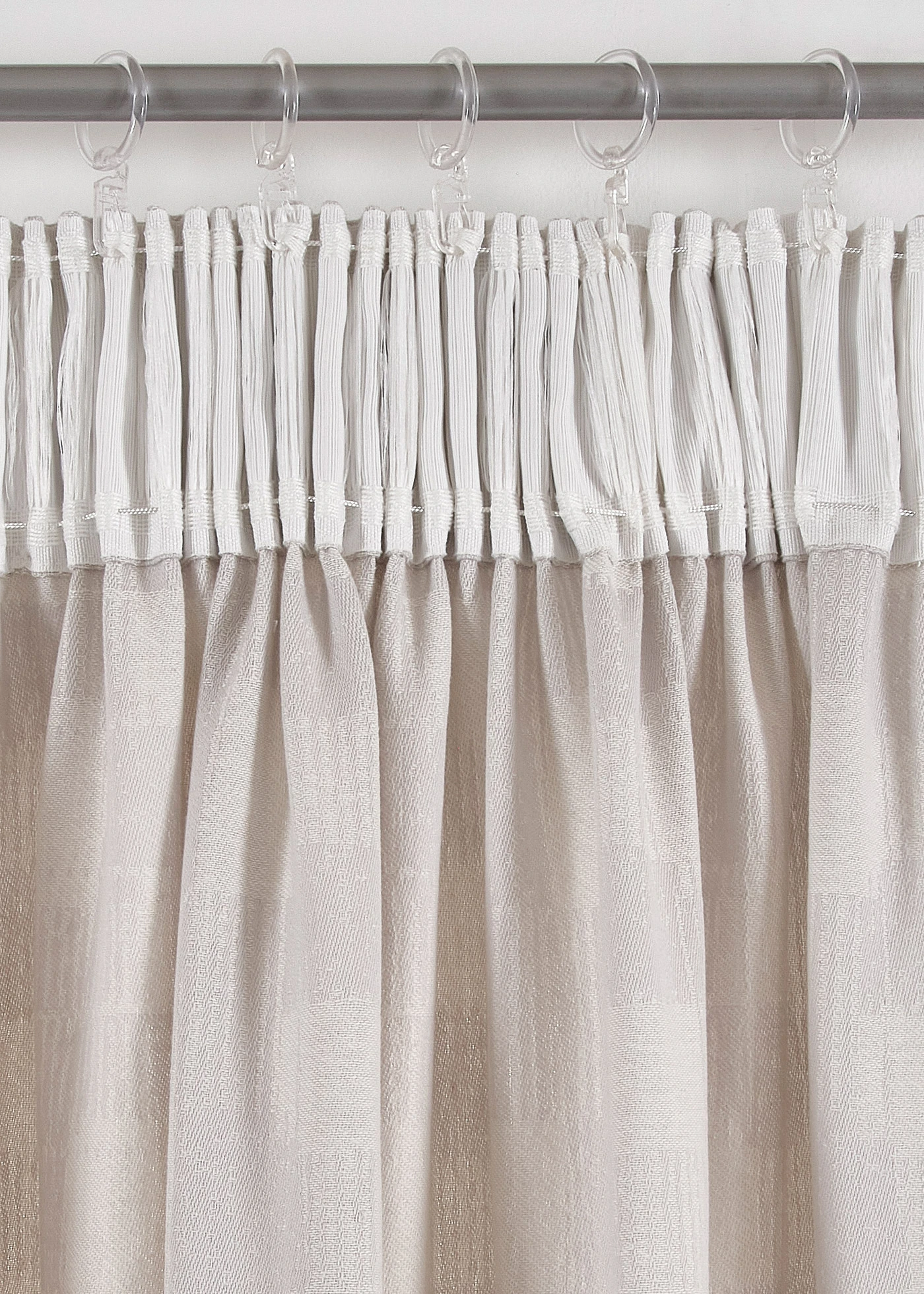 Rideau en coton tissé jacquard (1 pce) • gris clair • Boutique bonprix