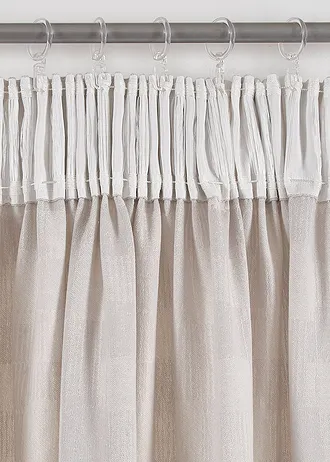 Rideau en coton tissé jacquard (1 pce) • gris clair • Boutique bonprix