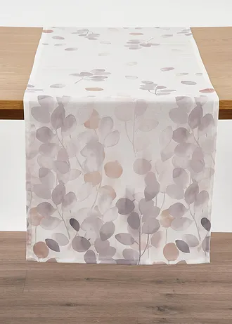 Gedessineerde tafelloper, waterafstotend • wit-grijs • bonprix online shop