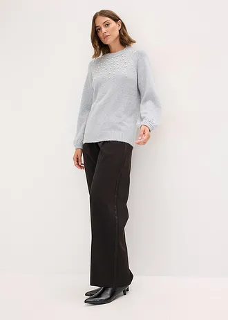 Pull en fine maille • gris clair chiné • Boutique bonprix