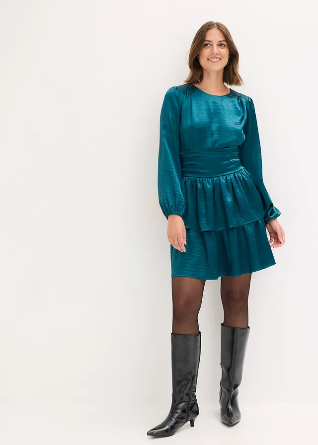Robe courte, Couleur: pétrole