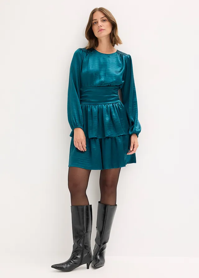Mini jurk, Kleur: petrol