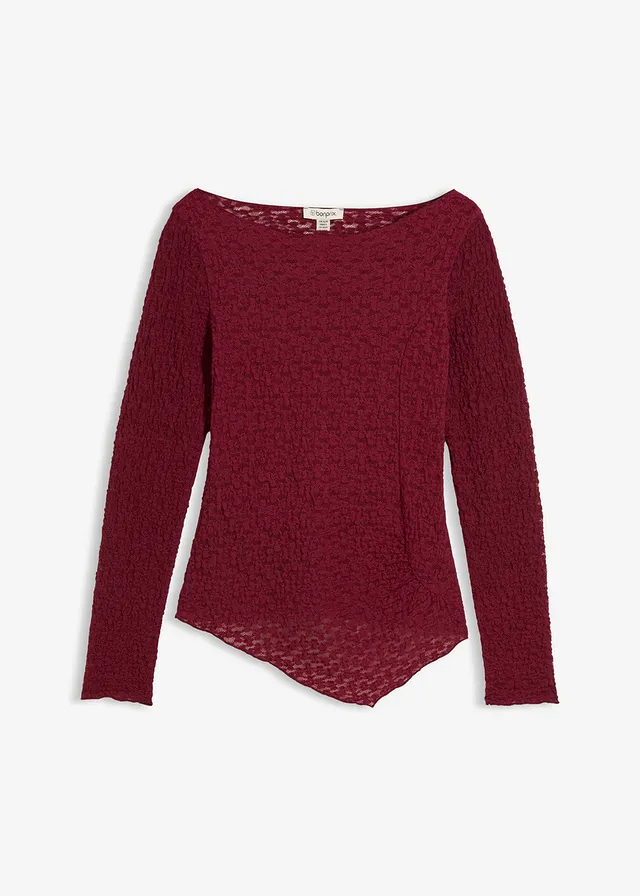 T-shirt manches longues en dentelle