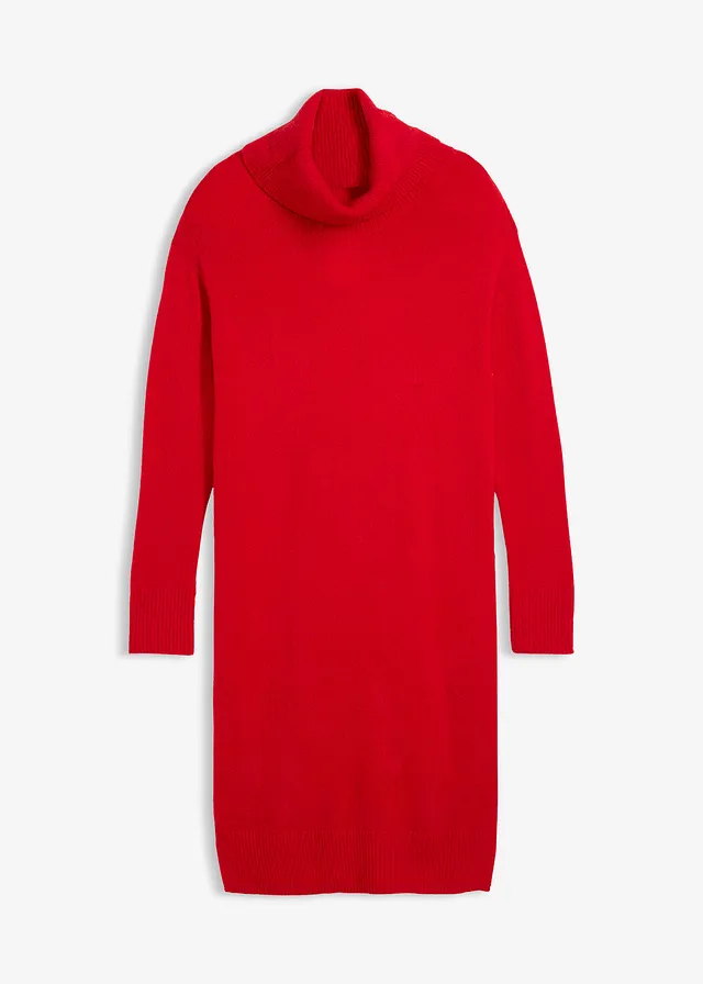 Oversized gebreide jurk met col