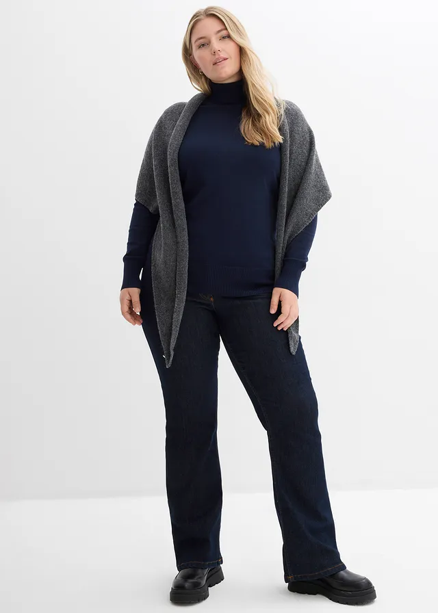 Fijngebreide coltrui, Kleur: donkerblauw