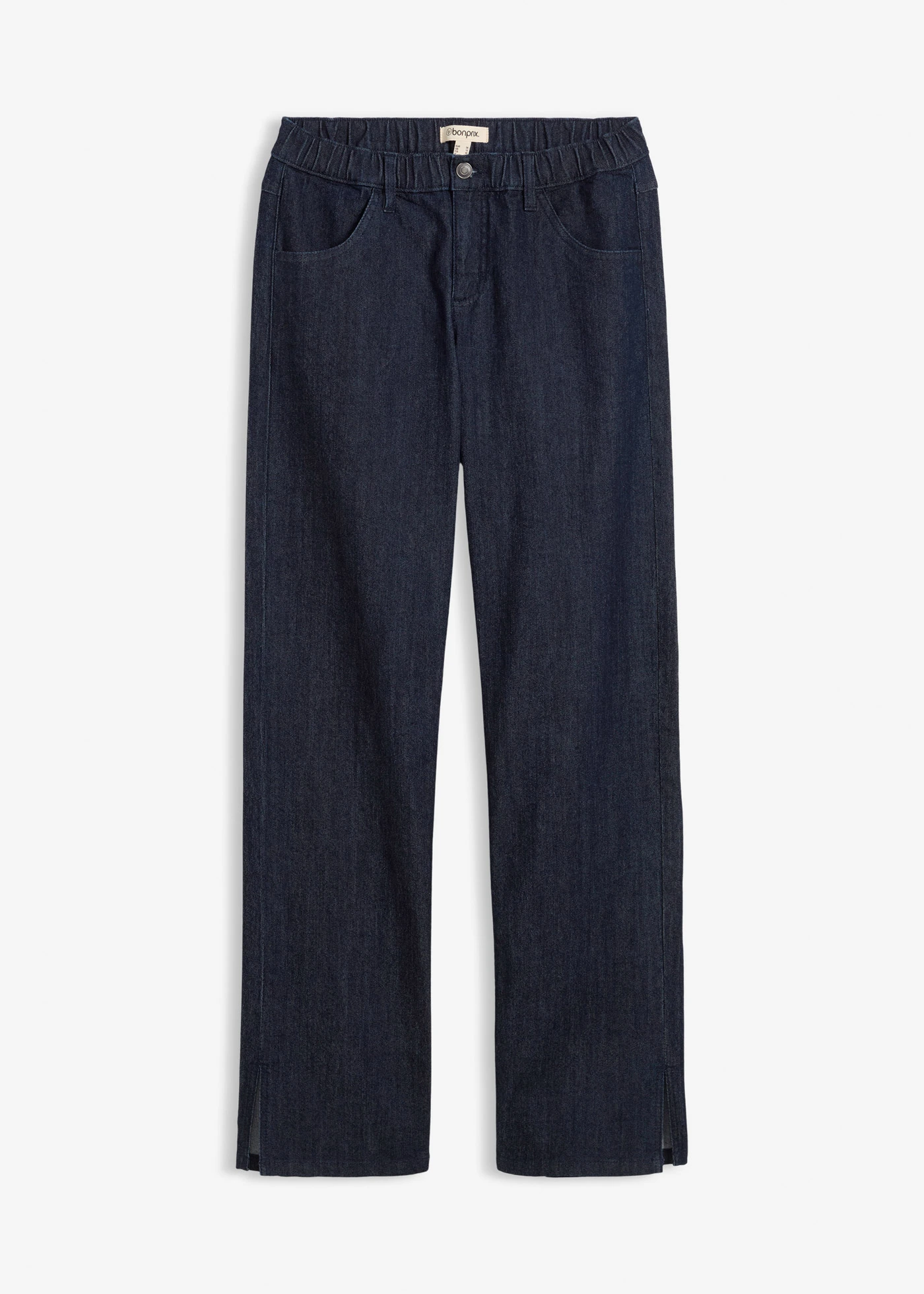 Džíny s pohodlným pasem, Wide Leg, High Waist • sytě modrý denim unwashed • bonprix obchod