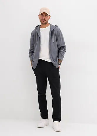 Hoodie met ritssluiting, regular fit • grijsblauw • bonprix online shop