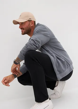 Hoodie met ritssluiting, regular fit • grijsblauw • bonprix online shop