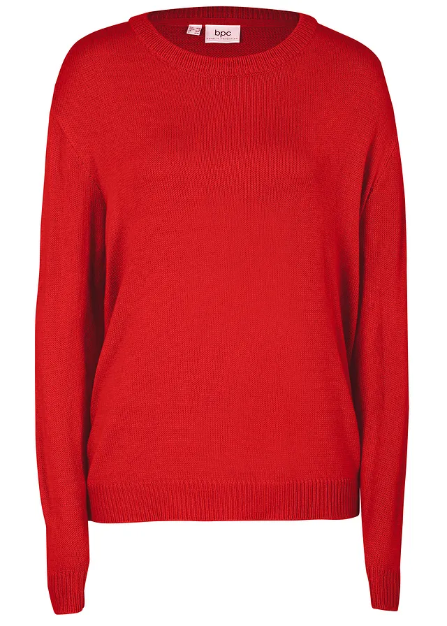 Pletený pulóver s okrúhlym výstrihom