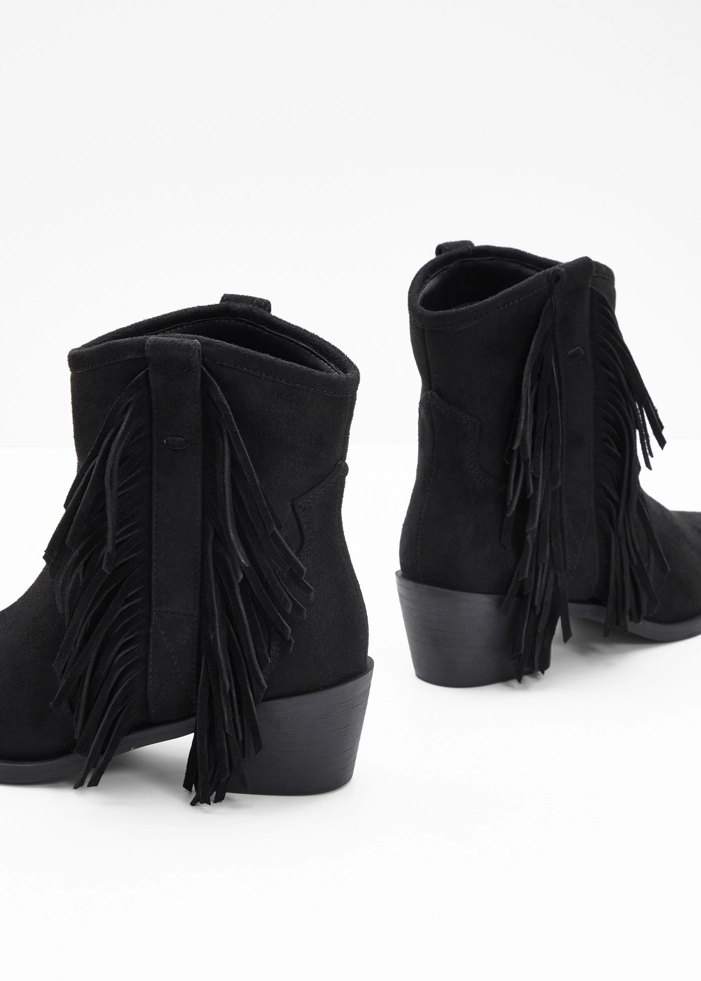 Bottines santiag à franges • noir • Boutique bonprix
