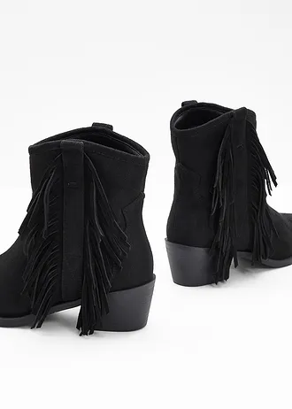 Bottines santiag à franges • noir • Boutique bonprix