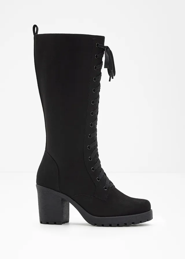 Bottes à lacets • noir • Boutique bonprix