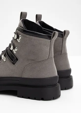 Boots lacées et doublées • gris • Boutique bonprix