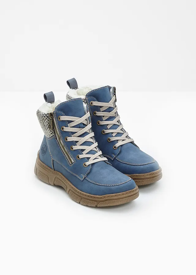 Rieker veterboots, Kleur: blauw
