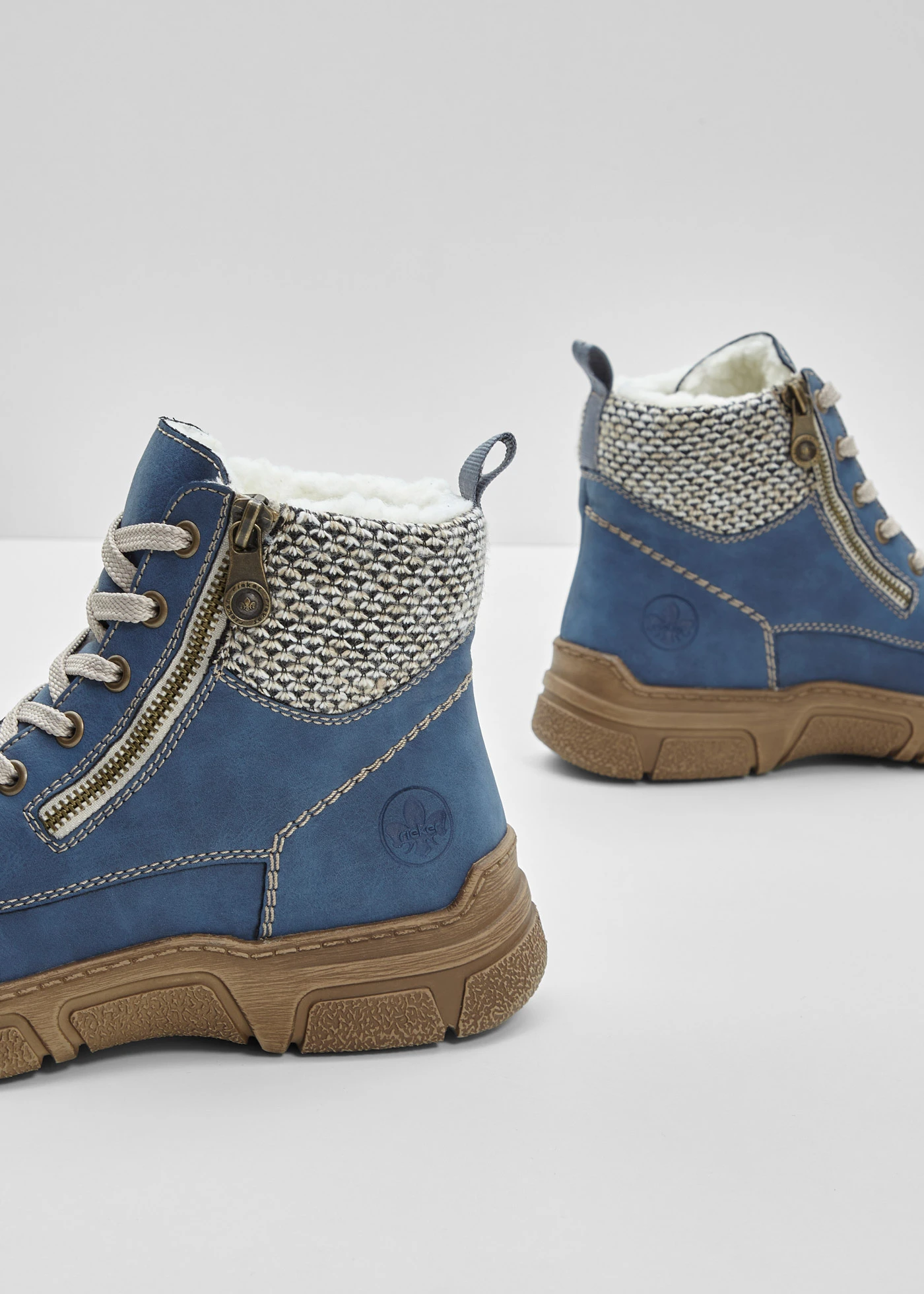 Šněrovací kotníková obuv značky Rieker • modrá • bonprix obchod