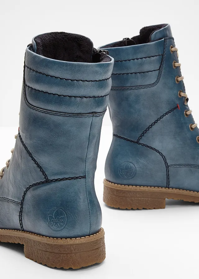 Boots lacées Rieker, Couleur: bleu