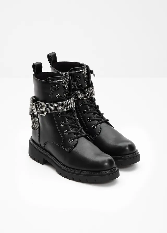Boots lacées Marco Tozzi par Guido Maria Kretschmer, Couleur: noir