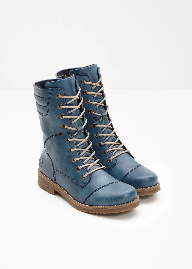 Boots lacées Rieker, Couleur: bleu