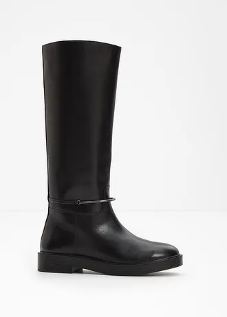 Bottes à tige large en cuir